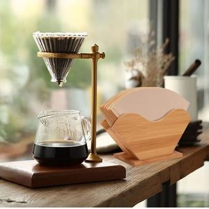 🆕 Lawei 2 Pack Bamboo Coffee Filter Holders